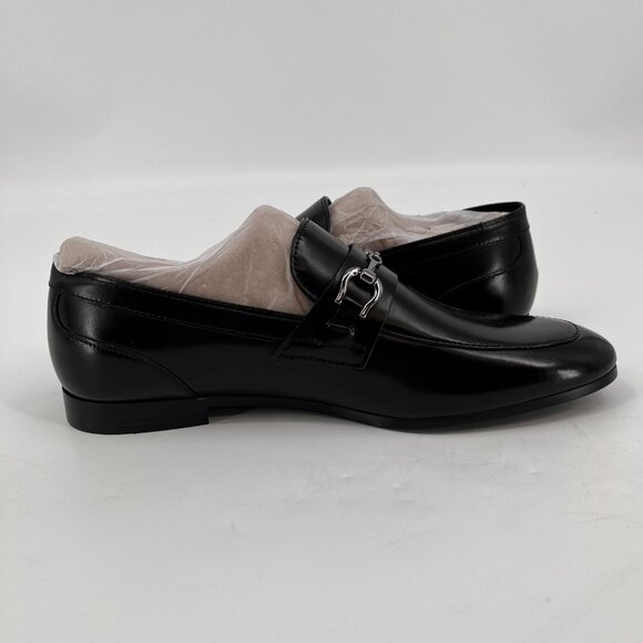 ALDO Marinho Loafers Size 7 Black Leather Upper Slip-On Dress Shoes Metal Bit - Picture 8 of 14
